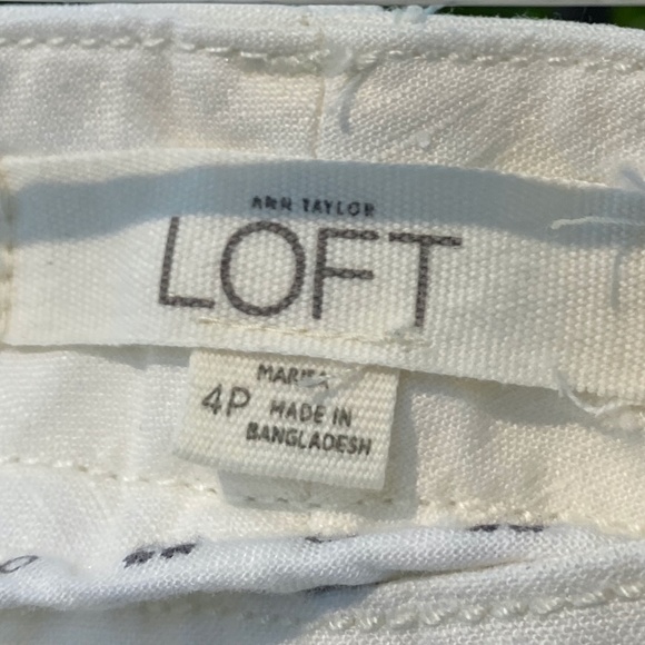 Winter White Linen/Cotton Ankle Pants - Size 4P - Classic & Versatile - Picture 5 of 7